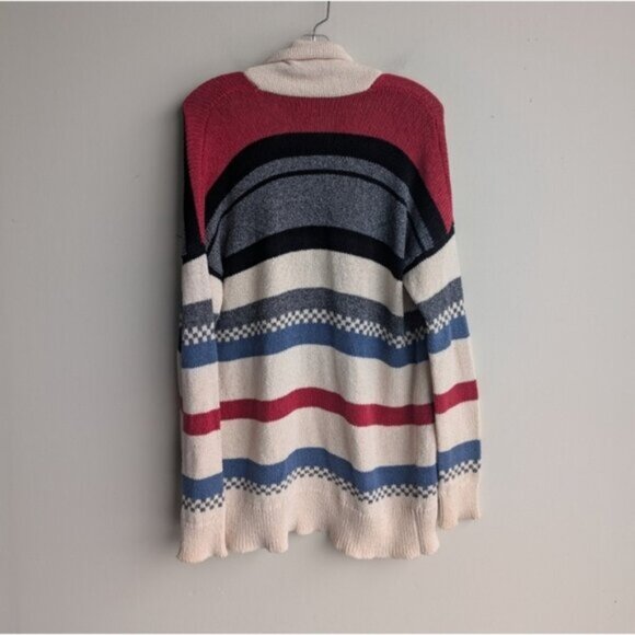 American Eagle cotton striped long cardigan knit sweater - Picture 2 of 5